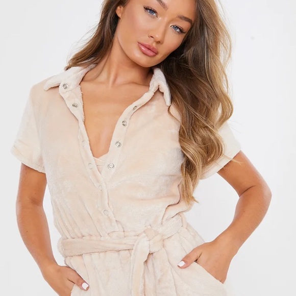 Lorna Luxe P Galore Terri Tie Playsuit Stone D03 - Picture 3 of 9